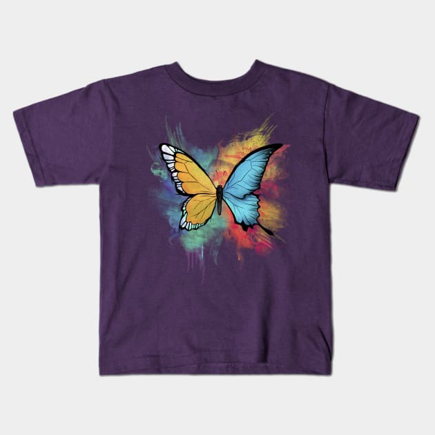 "Gynandromorph" Watercolor series 2/5 Kids T-Shirt by Demas